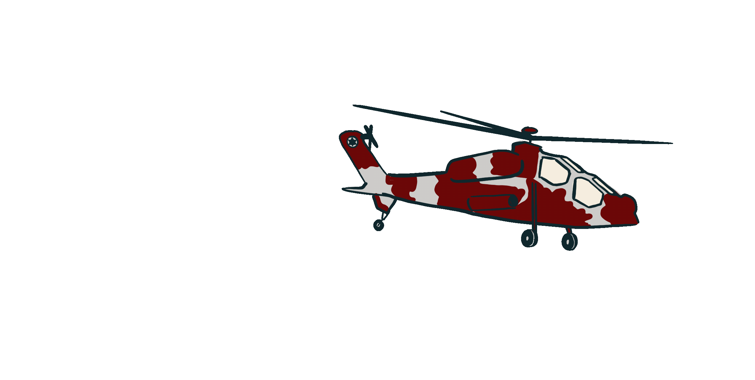 Apache helicopter front